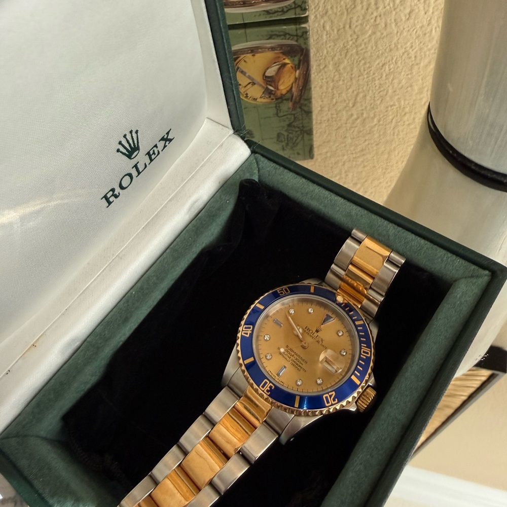 Rolex Submariner Two-Tone Blue and Gold Watch sold ♥️ - Picture 16 of 16